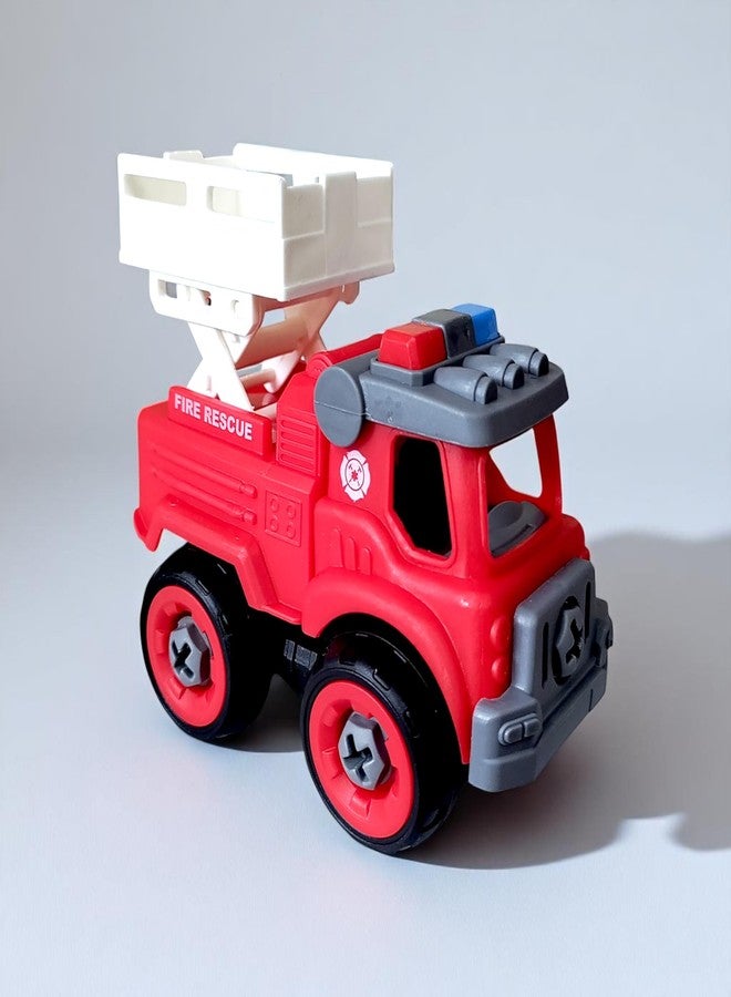 ستايلبيس مجموعة ألعاب تركيب المركبات 4 في 1 من ستايل بيس للأطفال - مصعد، مرش مياه، سيارة إنقاذ، سلم مع مفكات براغي | ألعاب للأطفال من عمر سنتين إلى 5 سنوات | ألعاب بناء تعليمية في مجالات العلوم والتكنولوجيا والهندسة والرياضيات | هدية عيد ميلاد - Image 3